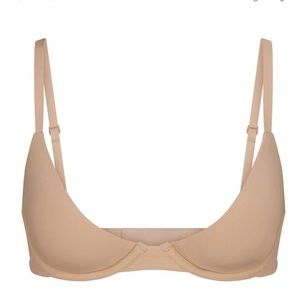 SKIMS FITS EVERYBODY SCOOP PLUNGE BRA IN CLAY SIZE 36D
